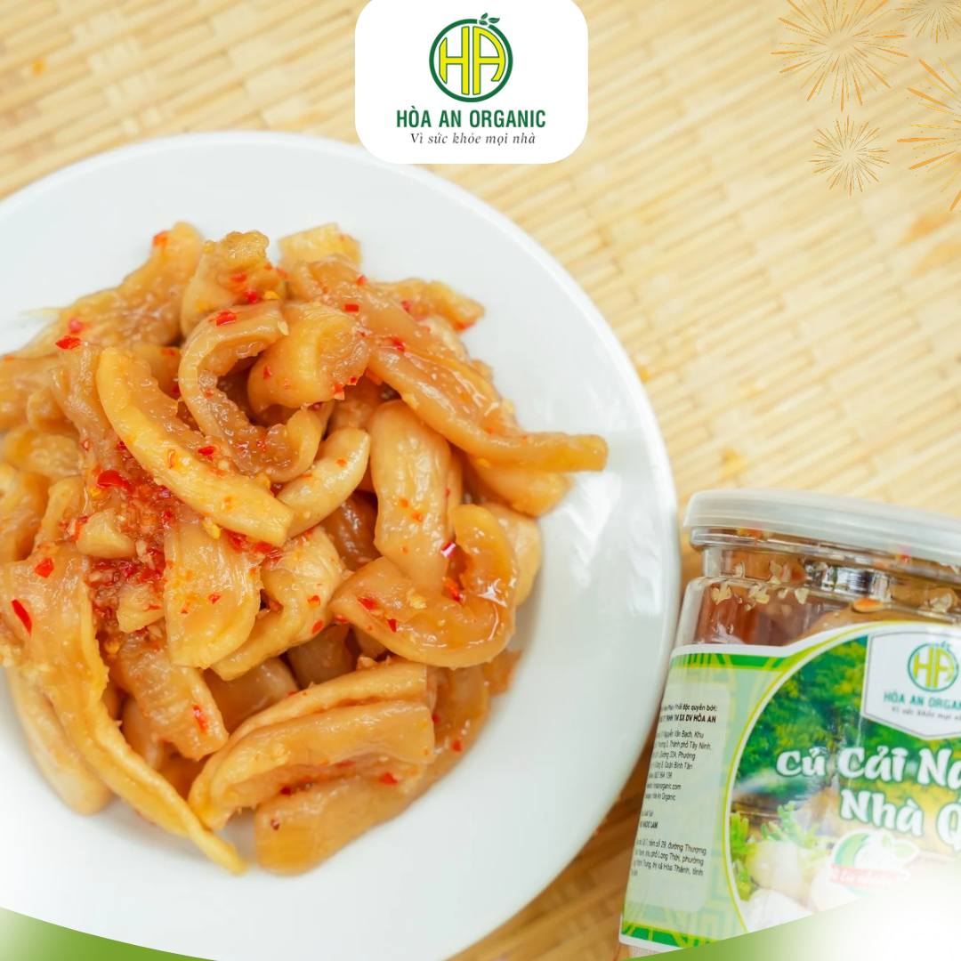 Củ cải ngâm nhà quê Hòa An Organic 