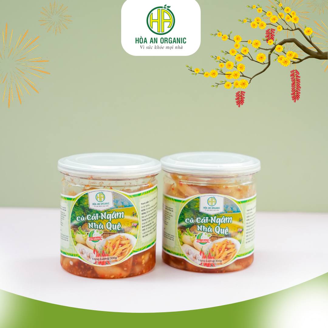 Củ cải ngâm nhà quê Hòa An Organic 