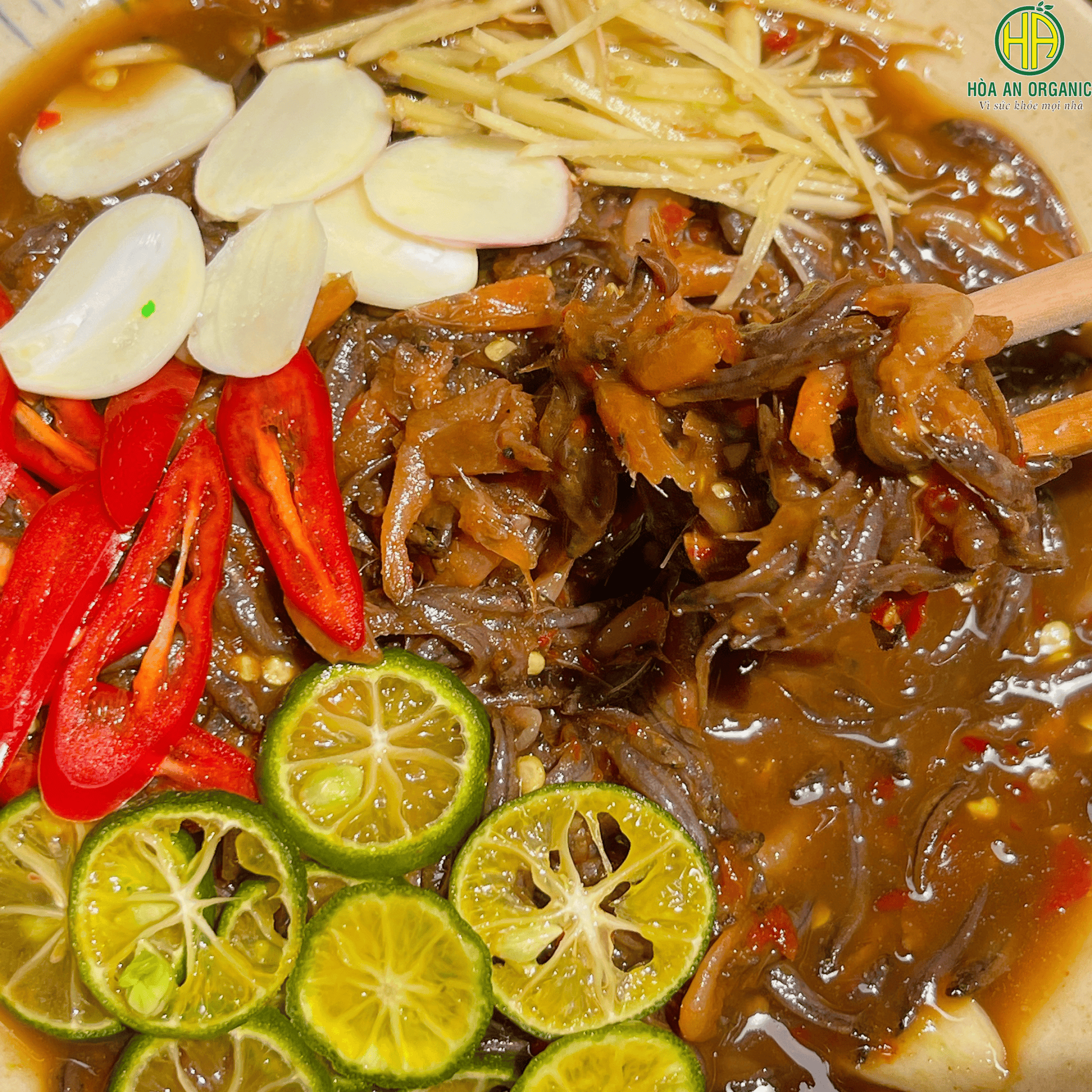 Cùng Hòa An Organic thưởng thức món mắm chua cá rễ tre - đặc sản Tây Ninh