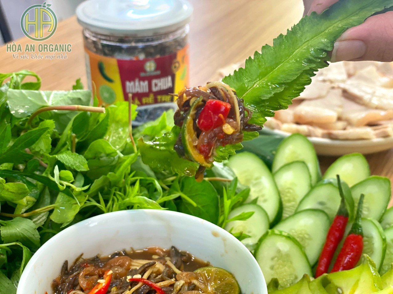 mắm chua cá rễ tre hoà an organic 