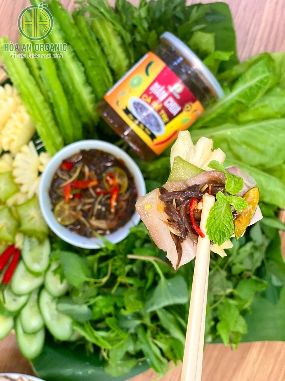 mắm chua cá rễ tre hoà an organic 