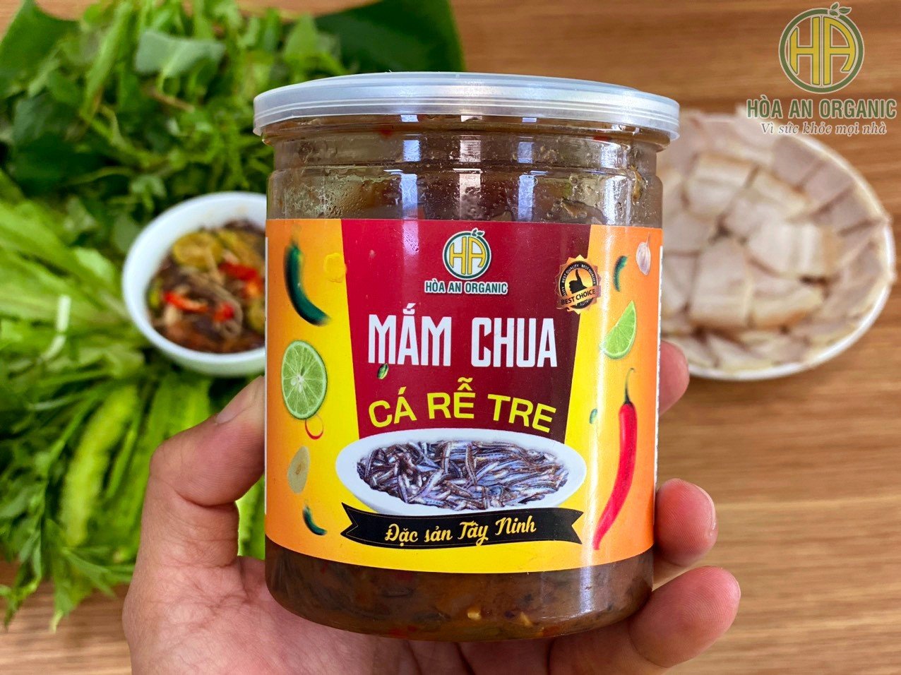 mắm chua cá rễ tre hoà an organic 